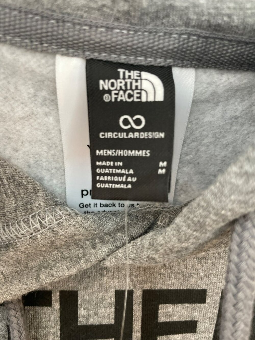 North Face Hoodie Grey Pullover Immersed Outdoors Graphic Men's Sz M MSRP$60 NWT - Picture 7 of 9